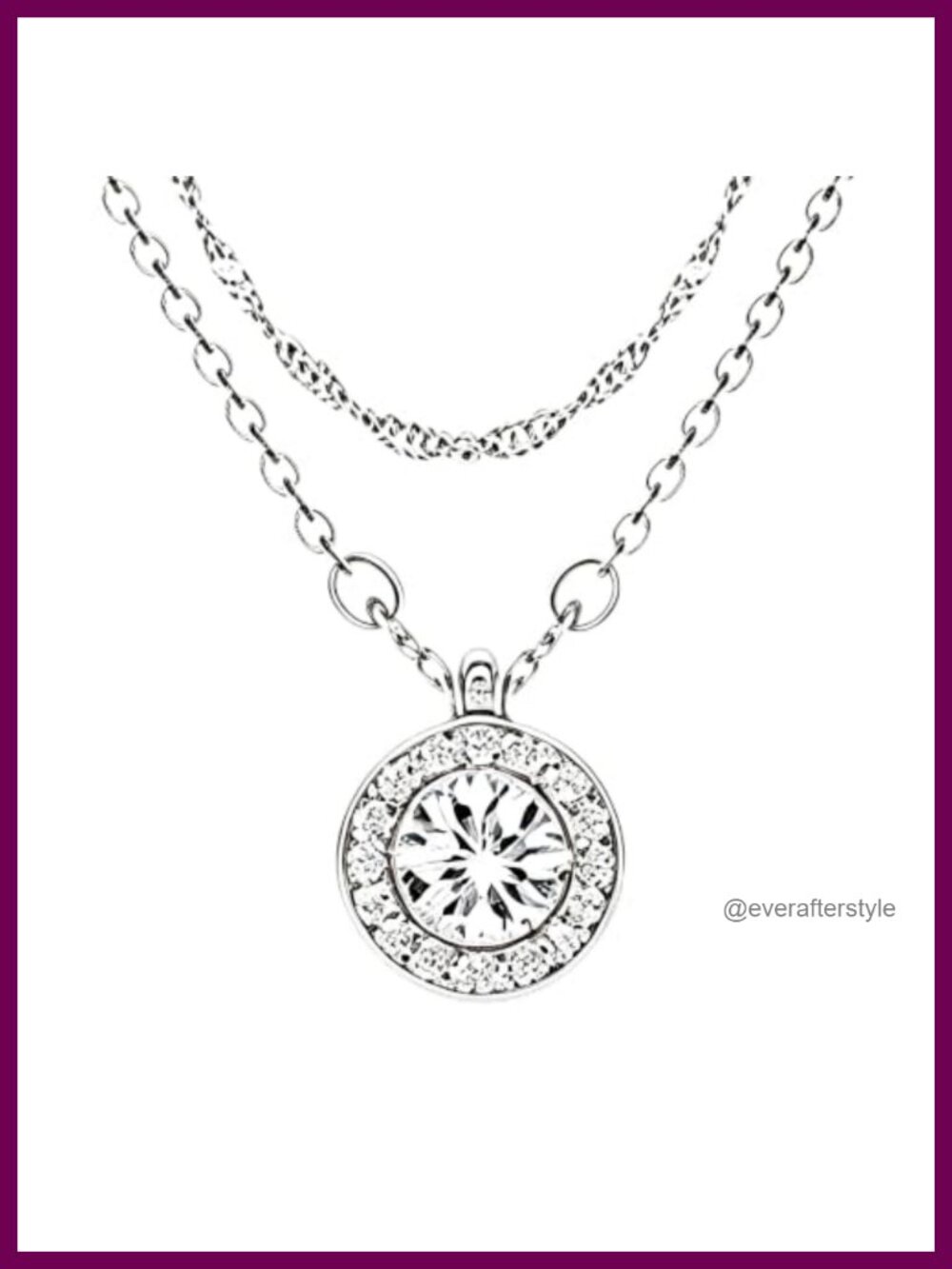 14K Gold Plated Double Chain Necklace with CZ Star Pendant